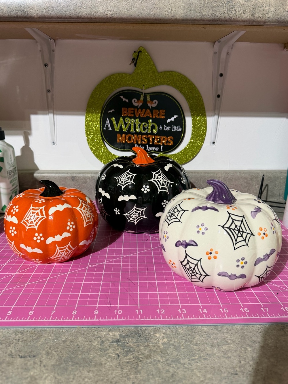 Temptations boofetti set of 3 Pumpkins - Orange, Black, and white